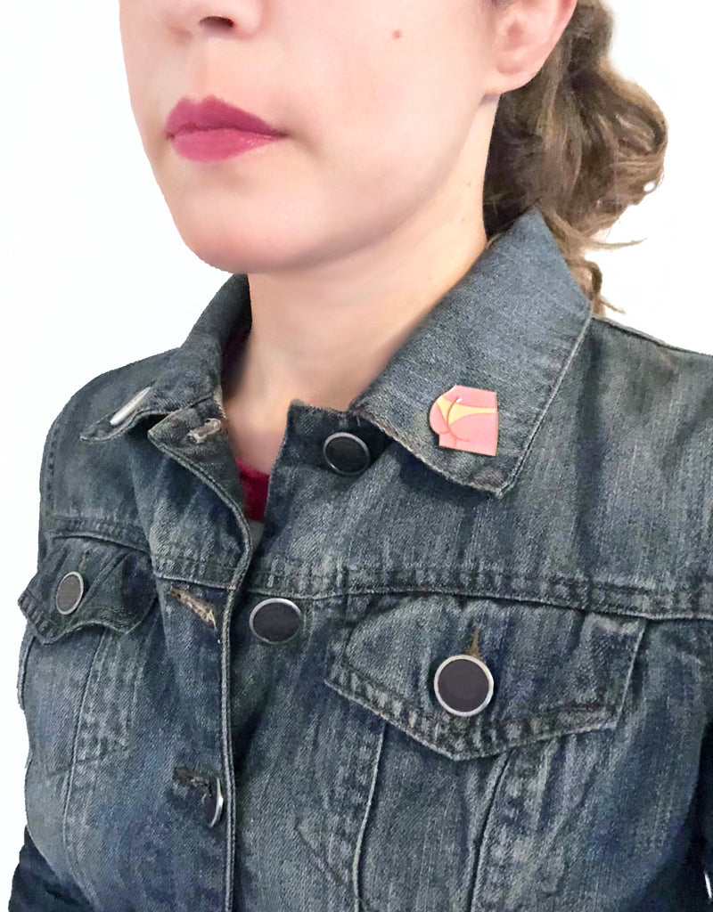 Butt Enamel Pin