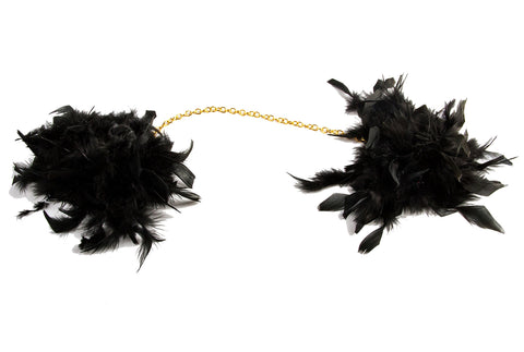 Feather Stiletto Slippers