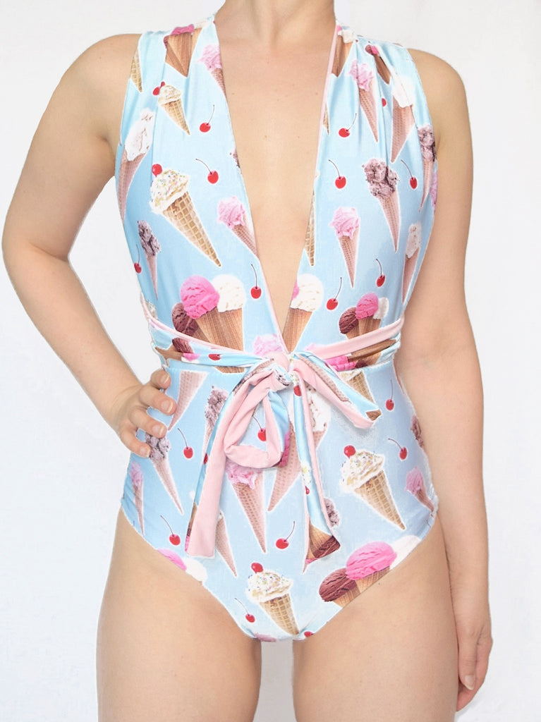 Ice Cream One Piece Swimsuit
