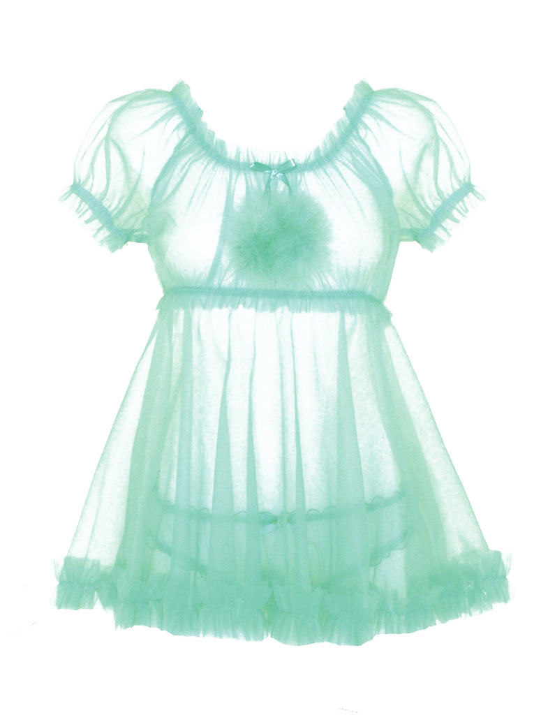 Angel Baby Babydoll Set - Seafoam