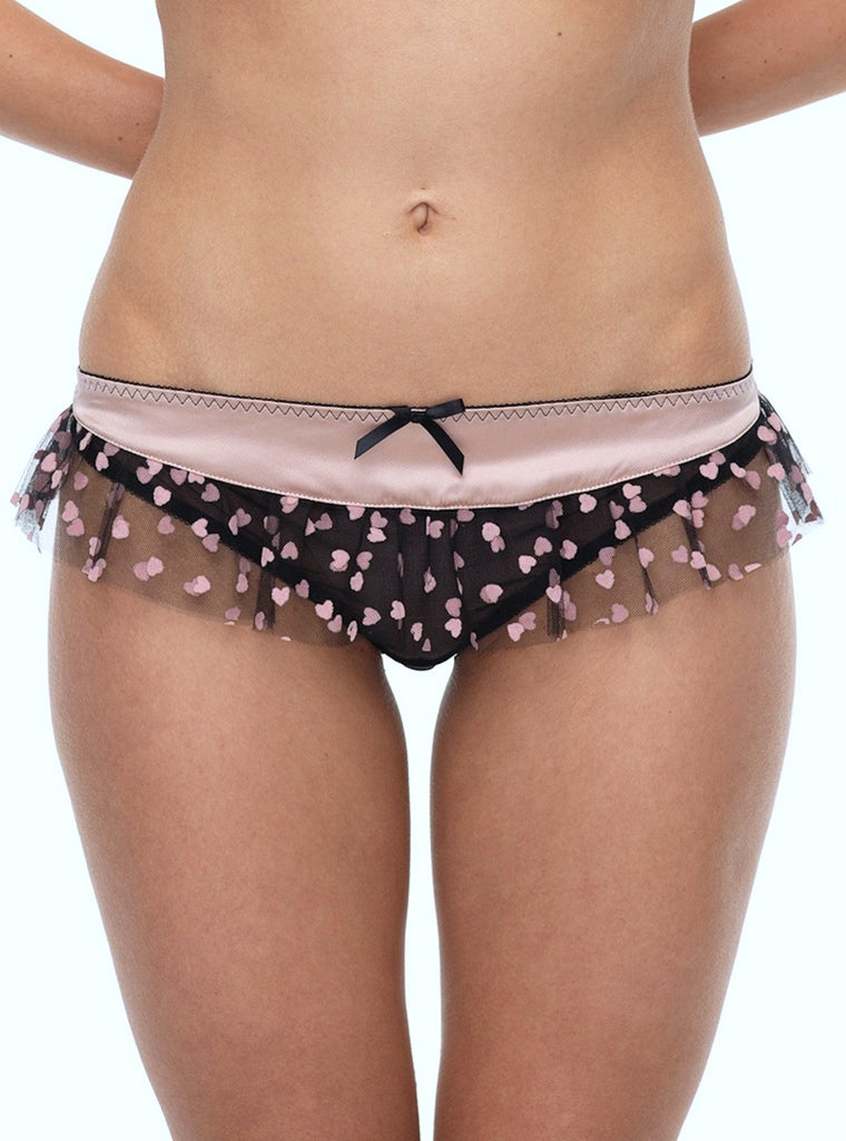 polka hearts knicker on model