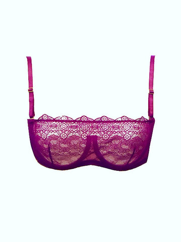 Pinstripe Bra - Tea Rose