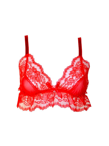 Pinstripe Bra - Tea Rose