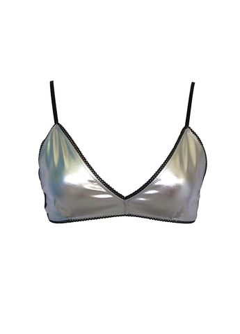 Pinstripe Bra - Tea Rose