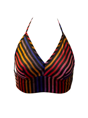 Pinstripe Bra - Tea Rose