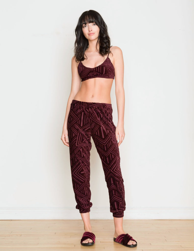 Cut Velour Jogger