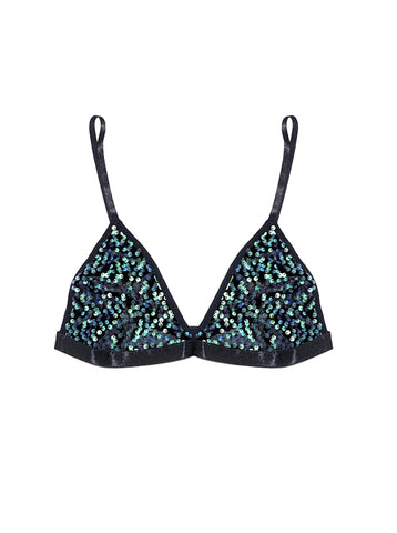 Pinstripe Bra - Tea Rose