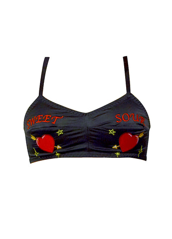 Pinstripe Bra - Tea Rose