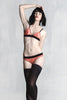 silvia sunset orange triangle bra and maike knicker