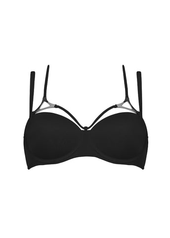 Pinstripe Bra - Tea Rose