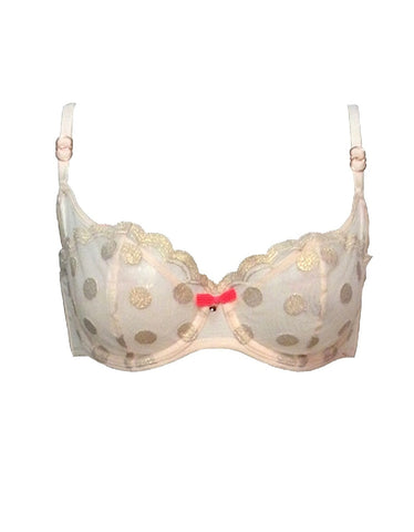 Pinstripe Bra - Tea Rose