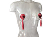 queen of hearts tassels on model